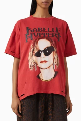 Buy Balenciaga Red Unisex Isabelle Boxy T-shirt in Cotton