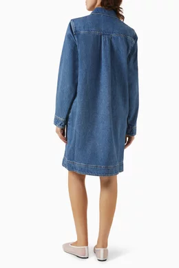 cos denim dress zip COS Zip-Up Denim Shirt Dress