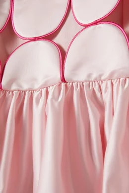 Buy Amelie Et Sophie Pink Natasha Scalloped Dress For Girls Online | Ounass  Oman