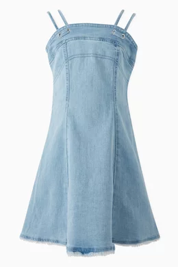 cute dresses for a cruise Wash Lab Denim Piece Dyed Denim Dress in Blue main image 0