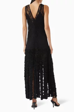 alexis jeysa dress Buy Alexis Black Jeysa Fringe-hem Dress in Lace For Women Online