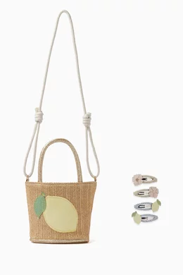 Mimi & Lula Lemon Basket bag NEUTRAL