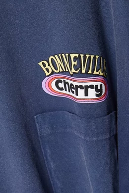 Buy Cherry Los Angeles Blue Bonneville Boxy Pocket Thermal T-shirt