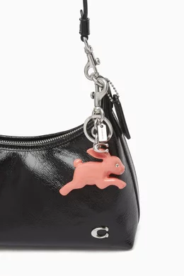 Buy Coach Pink Bunny Bag Charm in Silver-tone Metal For Women