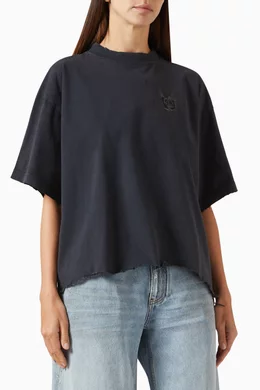 BALENCIAGA＊Tシャツ（NAIL POLISH IN JERSEY） Buy Balenciaga Black Nail Polish Cropped T-shirt in Vintage