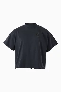 BALENCIAGA＊Tシャツ（NAIL POLISH IN JERSEY） Buy Balenciaga Black Nail Polish Cropped T-shirt in Vintage