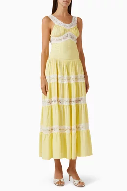 knee length dresses for ladies Rosalyn Polka Dot Maxi Dress main image 1
