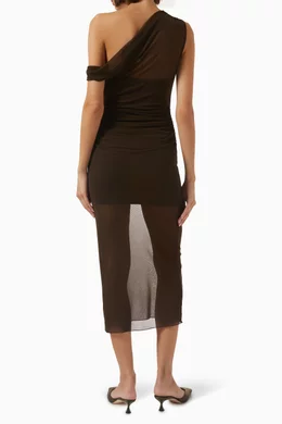 Buy Reformation Brown Adrielle Knit Dress in Jersey For Women Online |  Ounass Oman