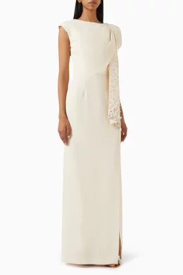 Buy Gizia Neutral Embellished Maxi Dress For Women Online | Ounass Oman