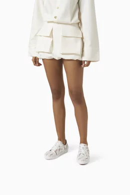 Buy Christian Louboutin Neutral Louise Junior Spikes Sneakers in