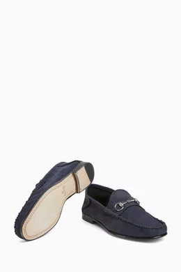 Buy Gucci Blue Gigi Loafers in Suede For Men Online | Ounass  display picture 3