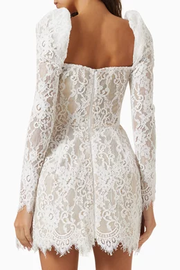 chinese dress ladies Colette white jacquard tiered mini dress