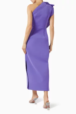 knee length dresses for ladies Acler Hawkley Midi Dress Bordeaux - Passion