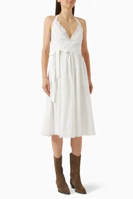 Buy Frankies Bikinis White x BELLA HADID Fort Worth Fairy Midi Dress For  Women Online | Ounass Oman