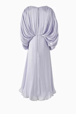 strapless open back dress Leshner Long Sleeve Mini Dress Purple main image 0
