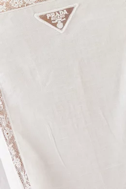 Buy Prada White Embroidered Vintage-look Dress in Cotton-linen For Women  Online | Ounass Oman