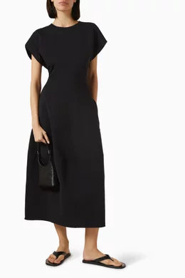 lace back midi dress L'agence Flyn Lace Midi Dress In Black