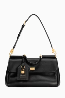 ハンドバッグ DG2671 MY SICILY HANDBAG IN PLONGE CALFSKIN My Sicily handbag in plongé calfskin in Black for Women