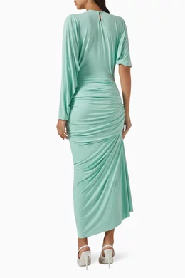 green emerald velvet dress Aurelia main image 0
