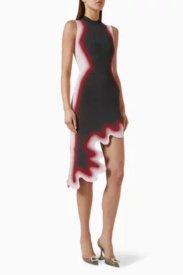 wavy asymmetric dress Green Wavy Cutouts Mini Dress – Two Cumberland