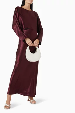 Buy Marella Burgundy Tamia Twinset Slip Dress in Satin For Women Online |  Ounass Oman