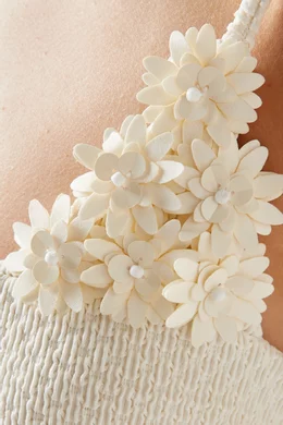 Buy Devon Windsor Neutral Hayes Floral-detail Mini Dress For Women Online |  Ounass Oman
