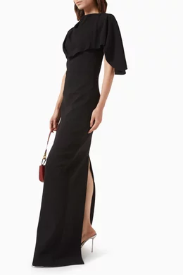 【REBECCA VALLANCE】Freyja Cape Gown ケープ ガウン Freyja Cape Gownn Vibrant Orange – Rebecca Vallance