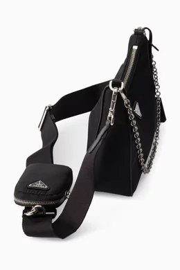 Buy Prada Black Re-Edition 2005 Shoulder Bag in Re-Nylon For Women