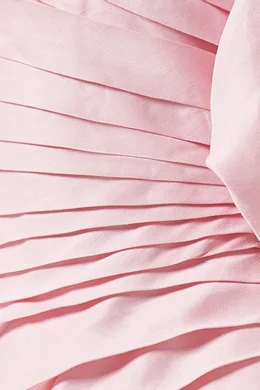 Buy Aje Pink Cadence Ruched Midi Dress in Viscose For Women Online | Ounass  Oman