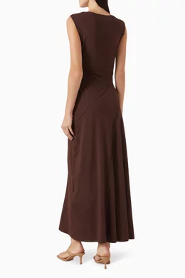 adrianna papell brown dress Adrianna Papell Metallic Paisley A-line Dress