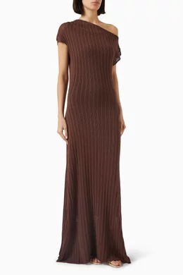 Buy DISSH Brown Bowie Maxi Dress in Knit For Women Online | Ounass Oman