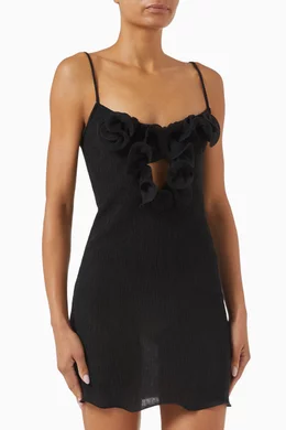 magda butrym black mini dress Magda Butrym Mini Dress With Rosehip Detail main image 0
