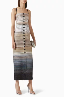 Buy Missoni Blue Strapless Dress in Rayon-knit For Women Online | Ounass  Oman