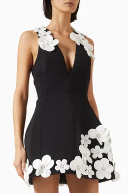 Buy Bronx and Banco Black Estelle Floral Mini Dress For Women Online |  Ounass Oman