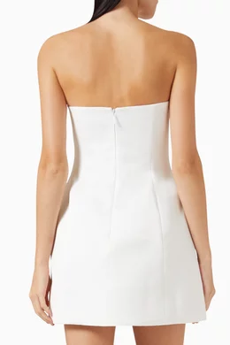 Buy Leo Lin Neutral Rosario Appliqu Floral Bustier Mini Dress For Women  Online | Ounass Oman