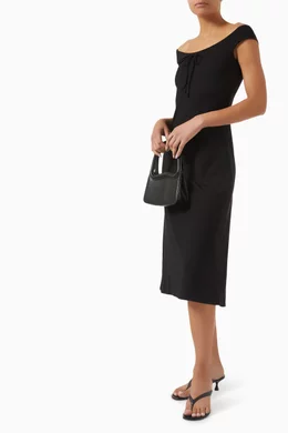 Buy Reformation Black Milo Knit Dress in Jersey For Women Online | Ounass  Oman