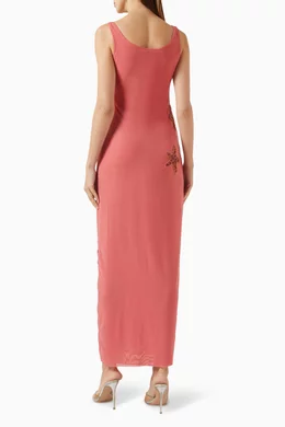 open lace back dress Carioca Sunrise Gradient Maxi Dress