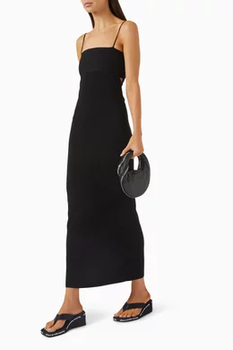 Buy Alexander Wang Black Cut-out Slip Dress in Viscose Blend For Women  Online | Ounass Oman