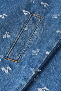 white christmas dresses Nelle Embroidered Denim Dress – Bonnie Jean main image 0
