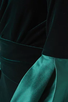 talbot runhof green velvet dress Retrol Petal Duchesse Cocktail Dress US10 / PERIWINK main image 1