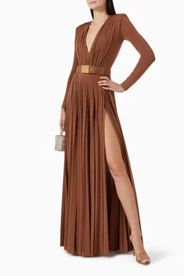 black.long sleeve dress Long Sleeve Maxi Dress in Black main image 0