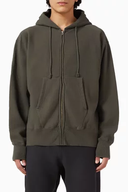 Buy Kaptain Sunshine Black Front Zip Hoodie in Cotton Fleece For 