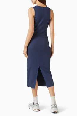 Buy Vuori Blue Pose Scoop Midi Dress in Ribbed-knit For Women Online |  Ounass Oman