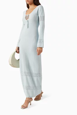 open lace back dress Asta Resort Natalia Mini Baia Blue Sequin main image 1