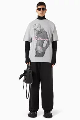 Buy Balenciaga Grey Unisex Britney Spears Series T-shirt in