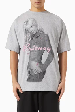 Buy Balenciaga Grey Unisex Britney Spears Series T-shirt in