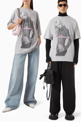 Buy Balenciaga Grey Unisex Britney Spears Series T-shirt in