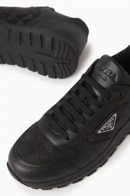 スニーカー PRADA Black Nylon And Leather Prax 2.0 Sneakers Prada Prax 2.0 Sneakers | Black | FARFETCH