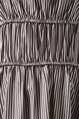 Buy COS Brown Striped Midi Dress in Cotton For Women Online | Ounass Oman