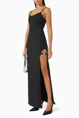 Buy Coperni Black Garter Belt Dress in Cotton Jersey For Women Online